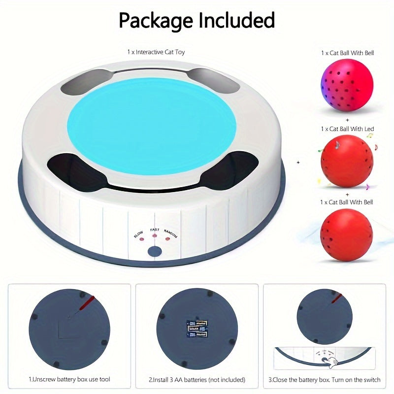 Electronic Cat Toys, Interactive Cat Toy with Simulate Hunting Mice, Cat Toys for Indoor Cats, Automatic Cat Toy with Scratch Mat Pet Toys