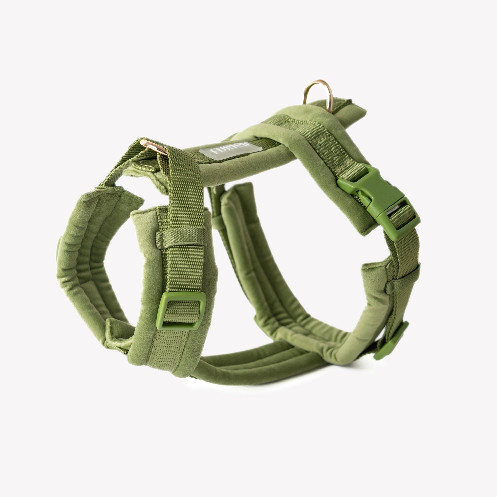 Green - Velvet Dog Harness - One Stop Shop 4 Pets