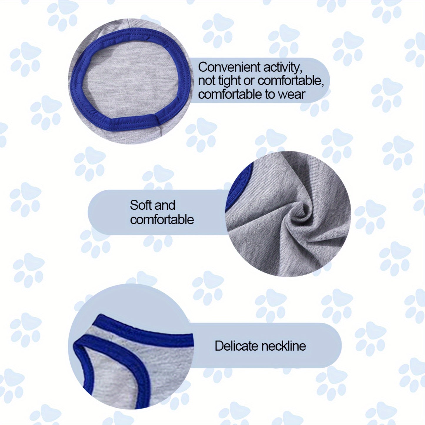 3pcs Breathable Pet Shirts for Boys - Soft & Stretchy Dog T-Shirts with Fun Print, Perfect for Small to Medium Breeds - All Seasons Comfort