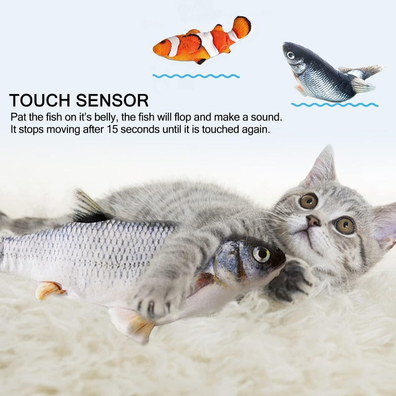 Interactive Cat Toys Flopping Fish with Pet Herb Moving Cat Toys for Indoor Cats 2Pack 11 Electric Automatic Kitten Kicker Exercise Toy Wiggle SilverVine Floppy Fish for Small Dogs Kitten, Accessories Cat, Cat Accessories for