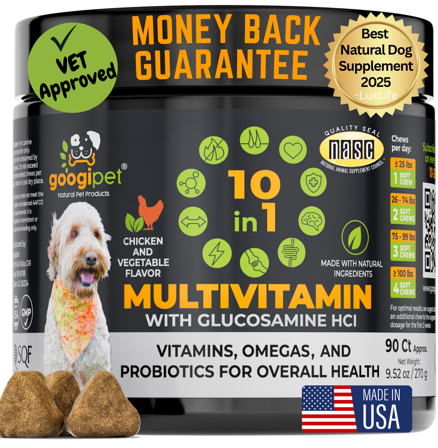 10 in 1 Multivitamin Chews for Dogs (Chicken Flavor)
