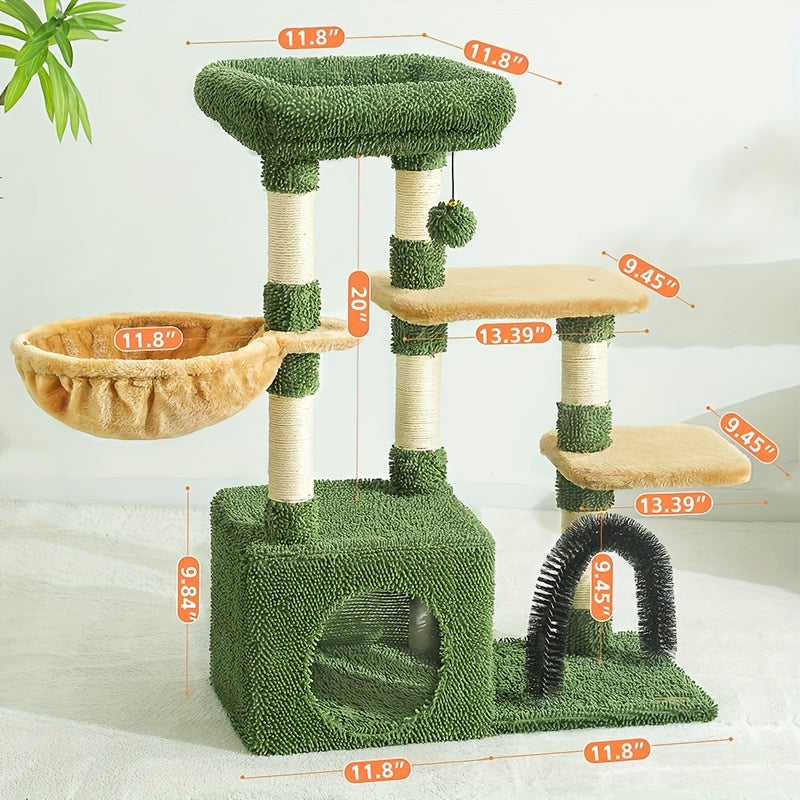 Cat Tree Tower Large Cats Condo Cozy Bed Scratching Posts Cat Toys for Cats Climbing Tall Pet Cat Products Accessories