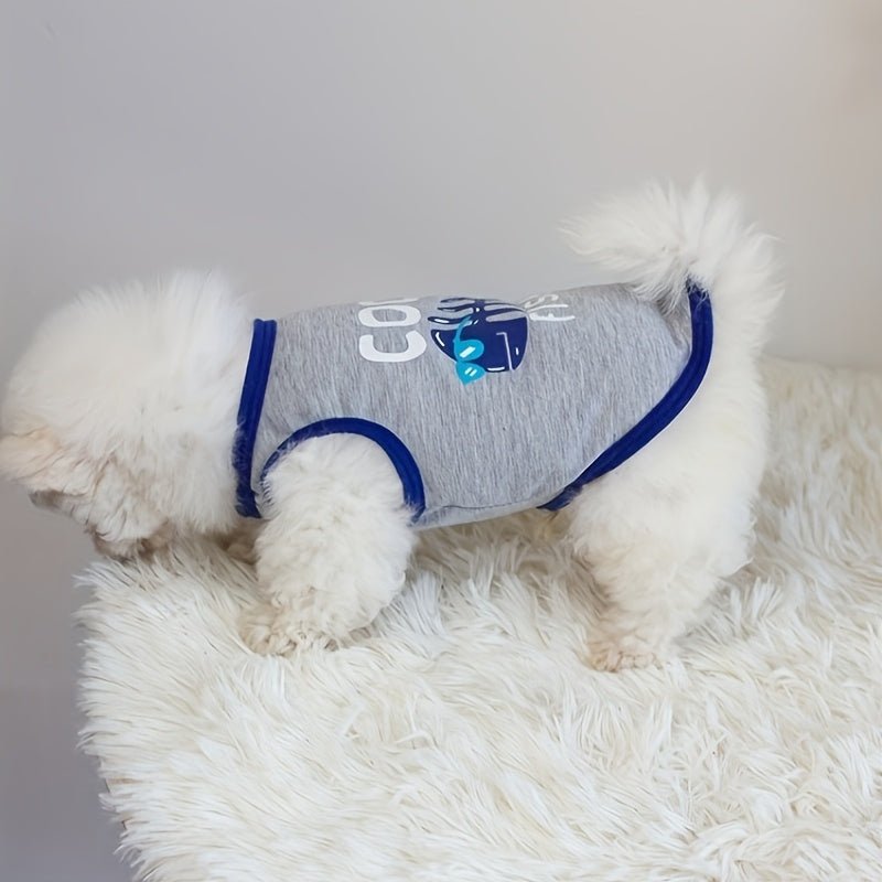 3pcs Dog Clothes Set, Puppy Vest, Boys Pet Breathable Shirt, Summer Pet T-Shirt Printed Pet Sweatshirt Clothing Puppy Clothing - One Stop Shop 4 Pets