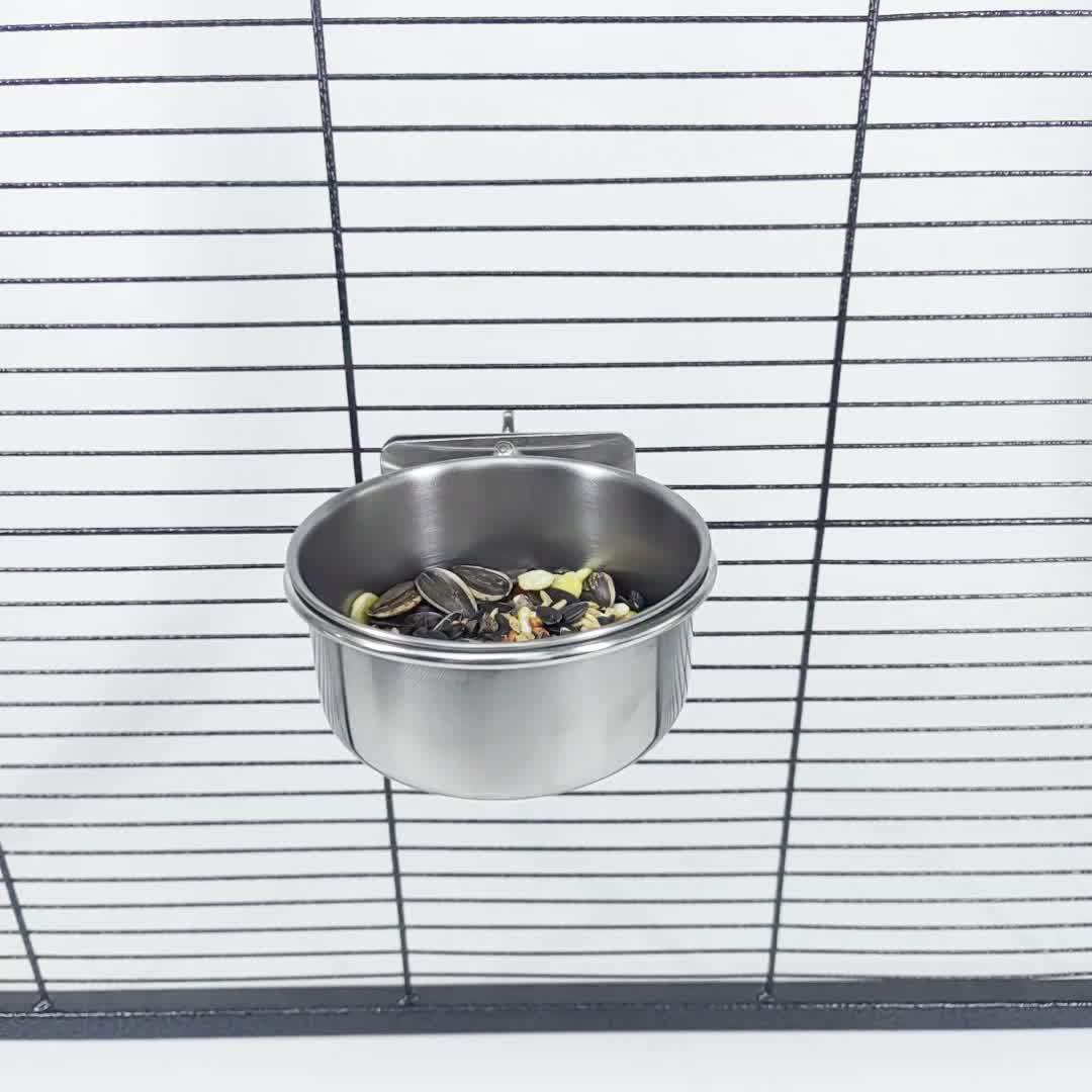 2pcs Bird Bowls, Bird Parrot Feeder Water Cage Bowl With Two Clips Bracket, Pet Feeder Water Bowl, Bird Cage Feeder, Sturdy Bird Food Bowl
