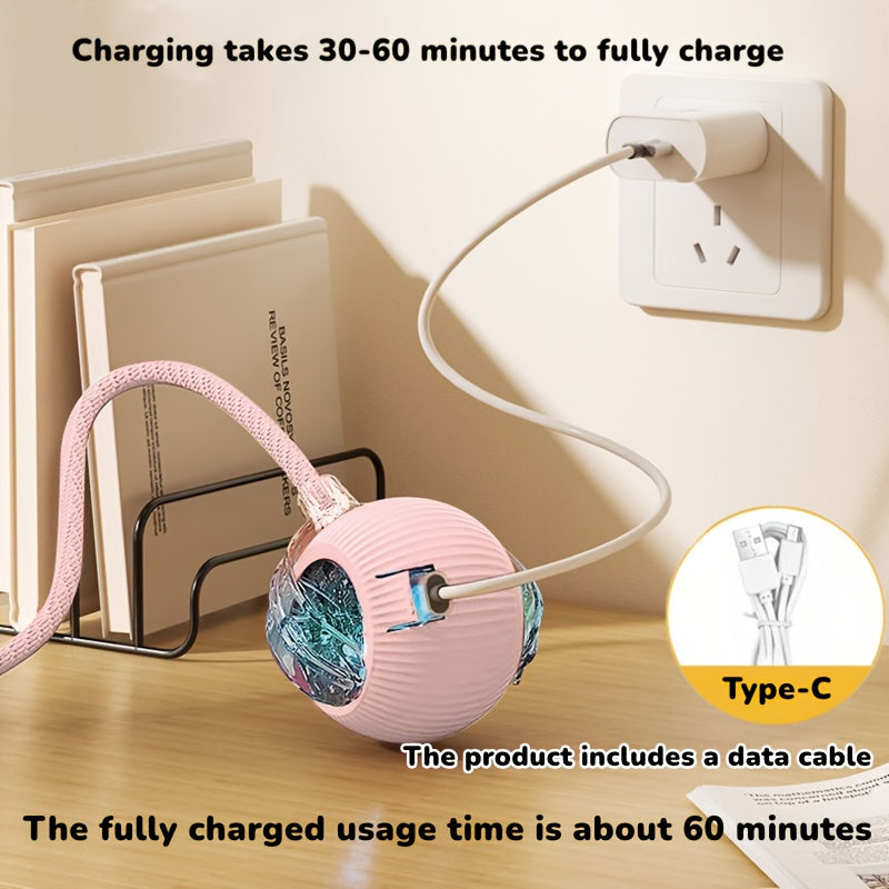 [Rechargeable Interactive Cat Toy Ball] USB Rechargeable Cat Toy Ball - Durable, Interactive Teaser for Cats & Dogs, Relieves Boredom with Smart Electric Play, Automatic Cat Toys