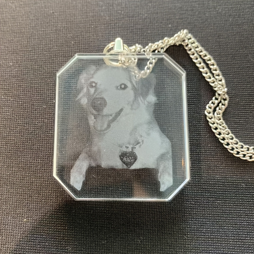Personalized Cat Memorial Pendant Necklace – Custom Photo Locket with Durable Chain, Glass Keepsake for Pet Lovers, Unique Remembrance Gift for Cat Owners, Cat Jewelry