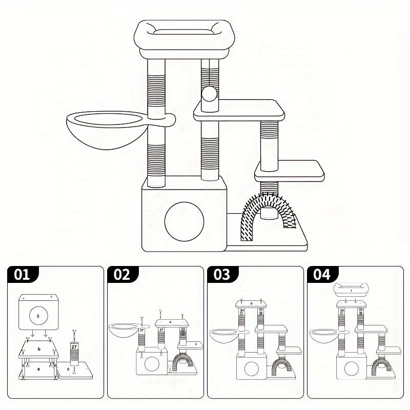 Cat Tree Tower Large Cats Condo Cozy Bed Scratching Posts Cat Toys for Cats Climbing Tall Pet Cat Products Accessories
