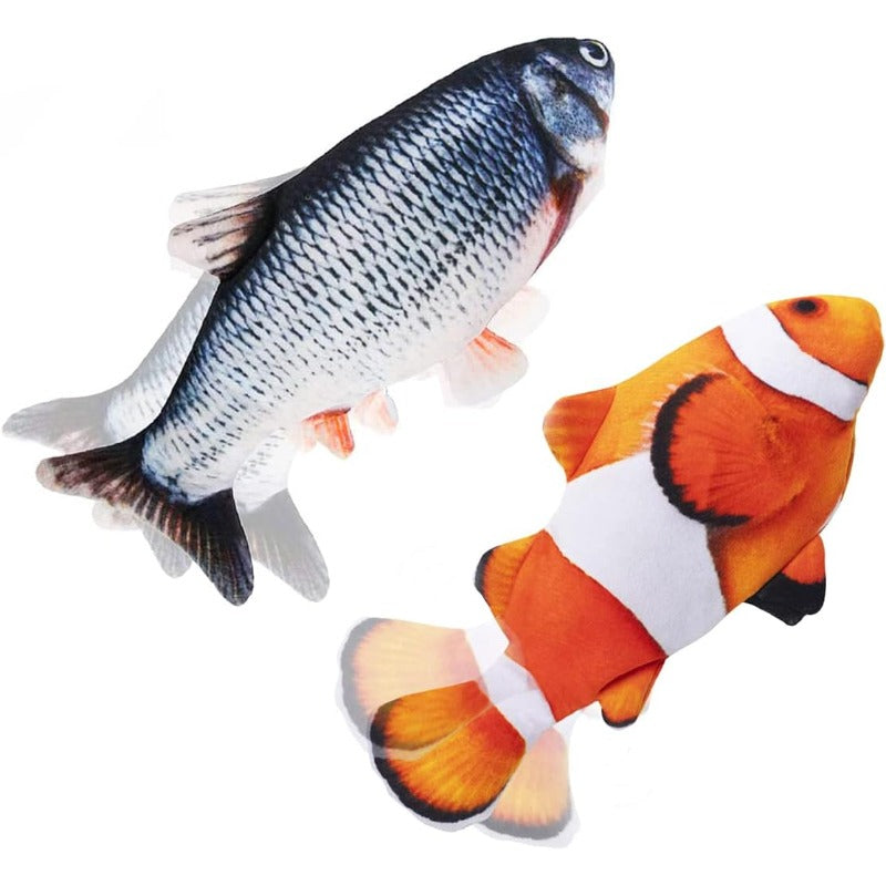 Interactive Cat Toys Flopping Fish with Pet Herb Moving Cat Toys for Indoor Cats 2Pack 11 Electric Automatic Kitten Kicker Exercise Toy Wiggle SilverVine Floppy Fish for Small Dogs Kitten, Accessories Cat, Cat Accessories for