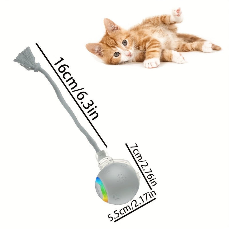 Cat Toys For Indoor Cats, Interactive Cat Toy, USB Rechargeable, Fast Rolling Dog Ball Toy On Rug, Bird Chirping & Motion Activated Cat Ball, Anti-Depression Pet Toy Fun Gift With Light
