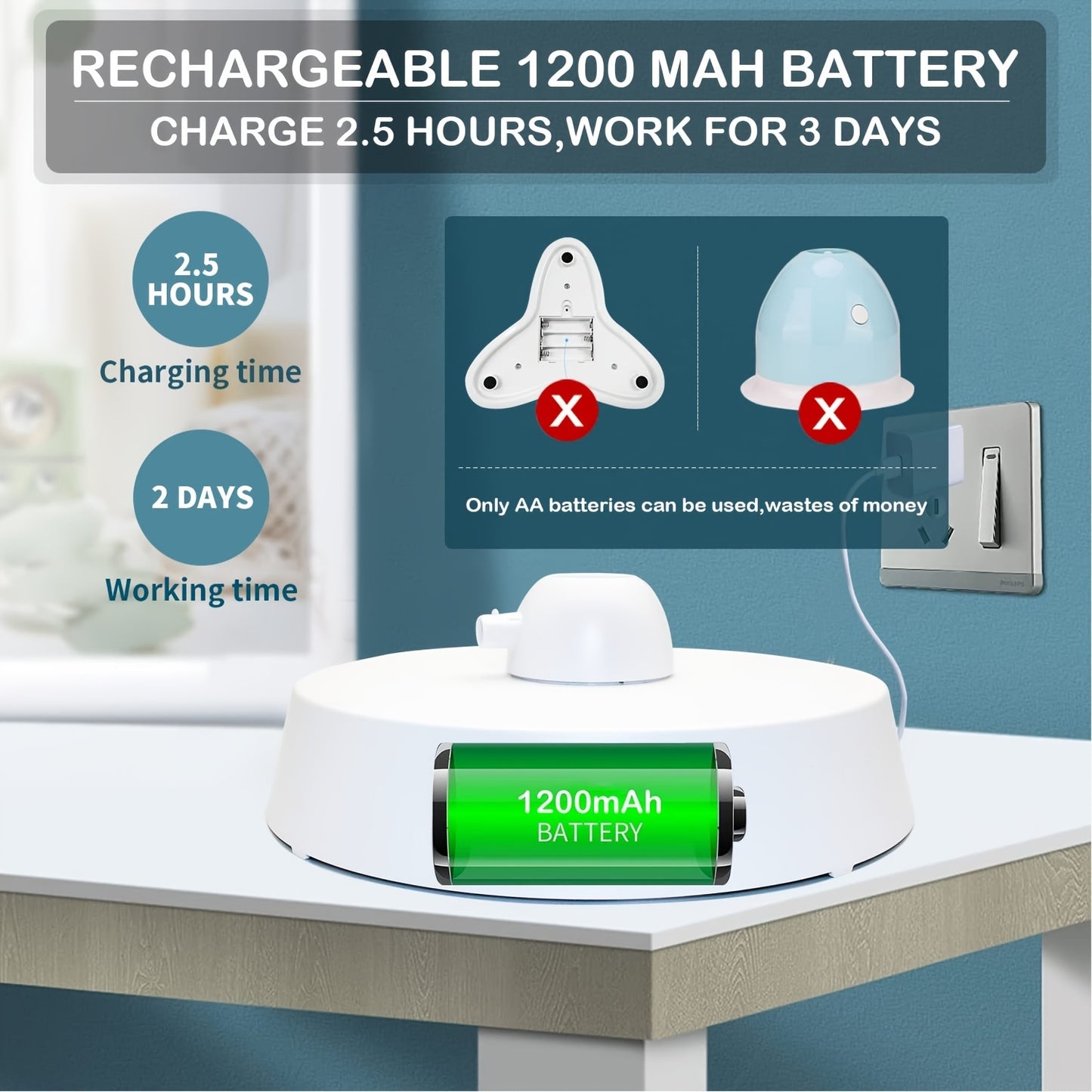 Valonii 2-in-1 Rechargeable Motion Activated Interactive Cat Toys - Long Lifetime Motor, Butterfly/Feather Wand - For Indoor Cats - Exercise & Entertainment - Perfect Gift for Cat Owners