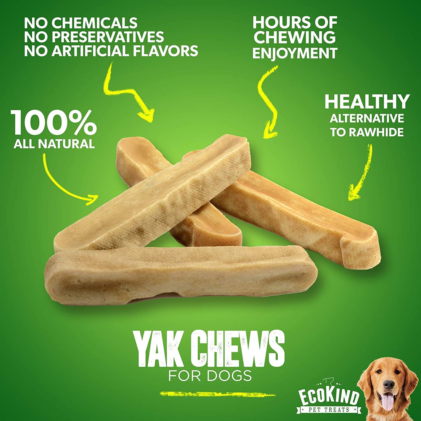 Gold Yak Chews for Small Dogs (4 - 75 sticks) - One Stop Shop 4 Pets