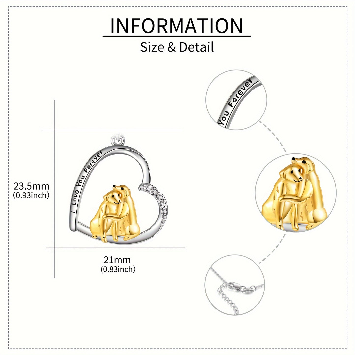 Golden Retriever Necklace For Women Sterling Silver Golden Retriever Pendant Dog Jewelry Golden Retriever Gifts For Women Golden Retriever Lovers