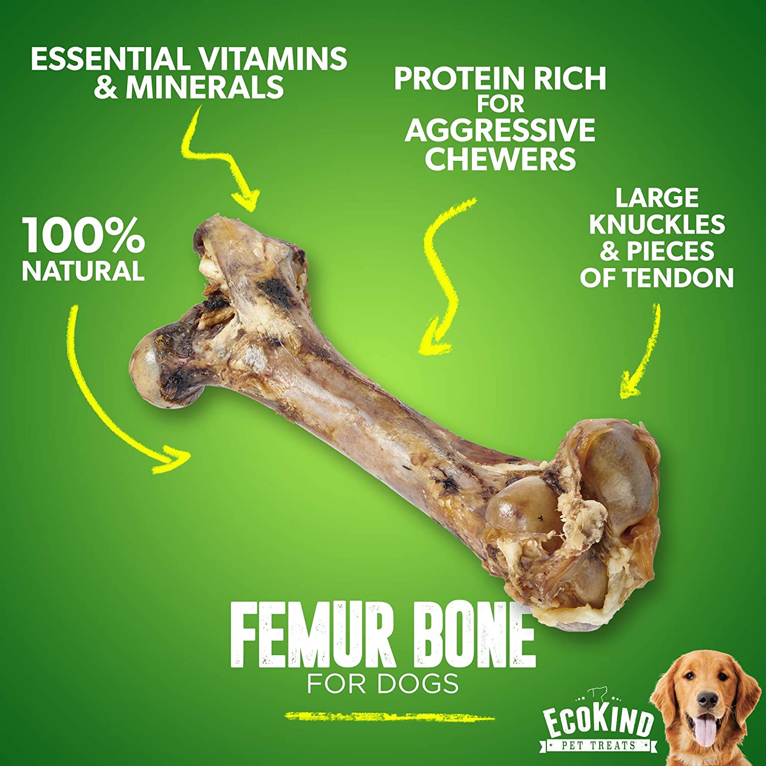 Giant Dog Bone - Grass - Fed Beef Femur Bone for Large Dogs - One Stop Shop 4 Pets
