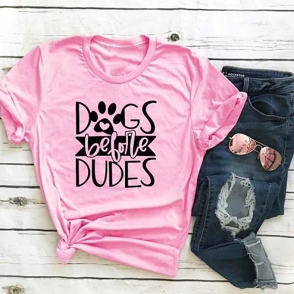 Sugarbaby Dog's Before Dudes T Shirt Funny Dog Lovers t shirts Gifts Ideas For Dog Lover Unisex Fashion Tumblr t shirt dropship