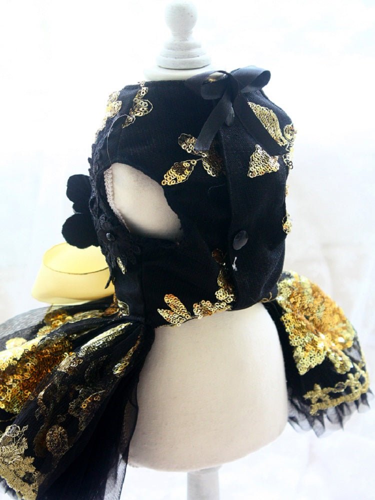 Unique Design Floral Sequin Pet Clothes Luxury Tutu Dogs Dress Perfect for Weddings Birthdays - One Stop Shop 4 Pets