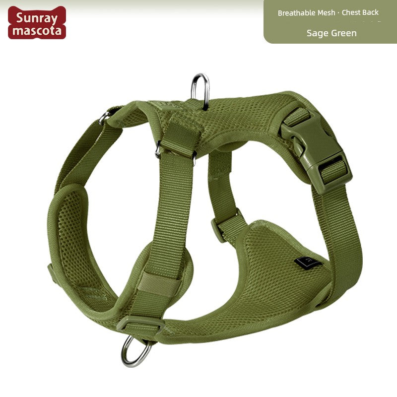 Sunraymascota Dog Breast Strap Pet Vest Vest Small and Medium-Sized Dogs Anti Breaking Loose Hand Holding Rope