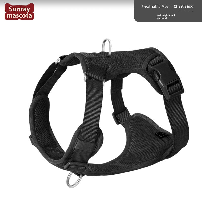 Sunraymascota Dog Breast Strap Pet Vest Vest Small and Medium-Sized Dogs Anti Breaking Loose Hand Holding Rope