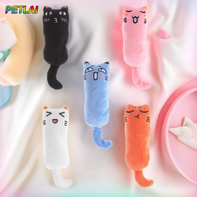 Cat Toy catnip sound paper Funny Emoji toy teeth grinding tease kitten Interactive Bite-resistant sound paper furry cat toy