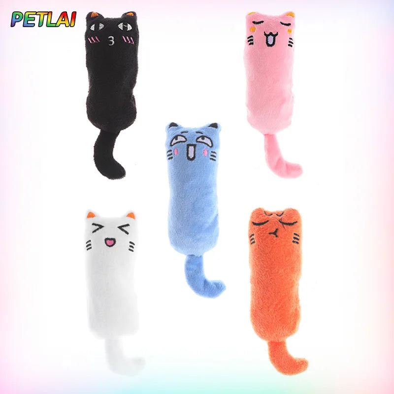 Cat Toy catnip sound paper Funny Emoji toy teeth grinding tease kitten Interactive Bite-resistant sound paper furry cat toy