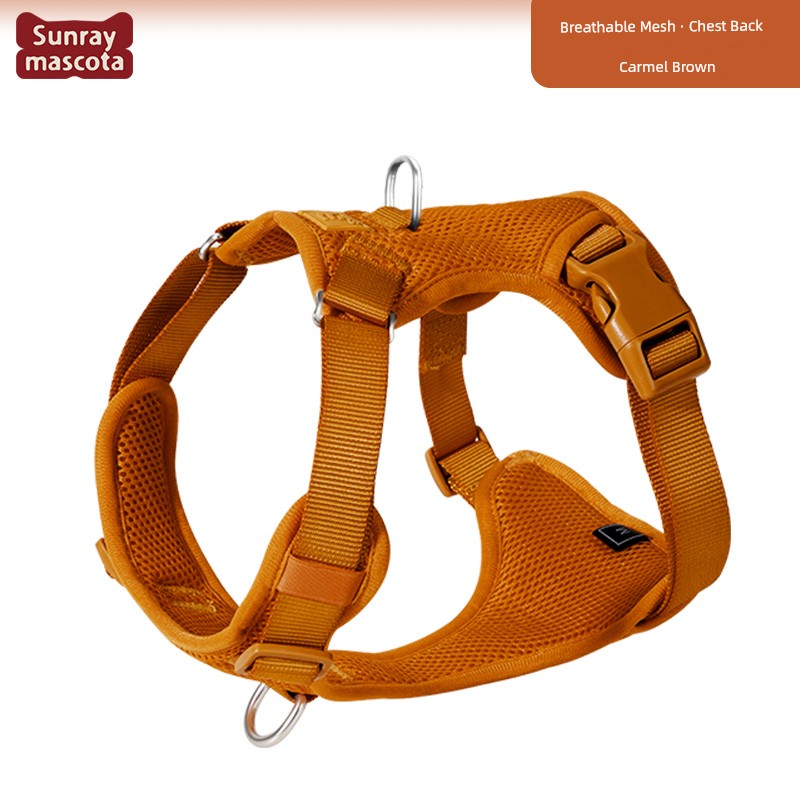 Sunraymascota Dog Breast Strap Pet Vest Vest Small and Medium-Sized Dogs Anti Breaking Loose Hand Holding Rope