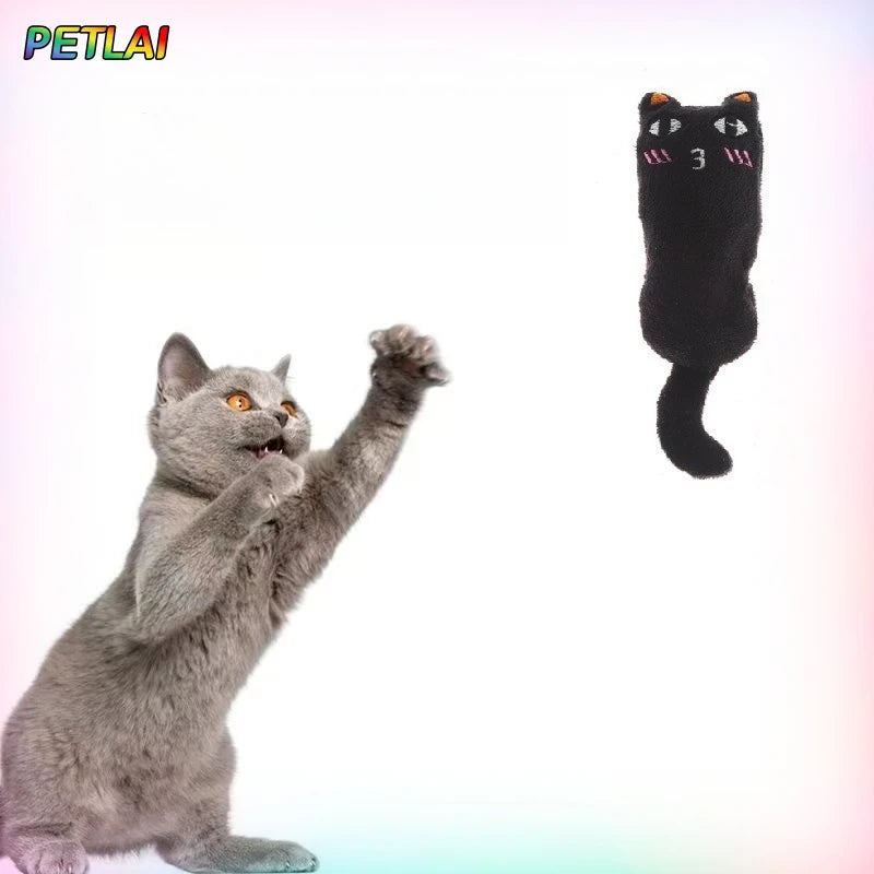 Cat Toy catnip sound paper Funny Emoji toy teeth grinding tease kitten Interactive Bite-resistant sound paper furry cat toy