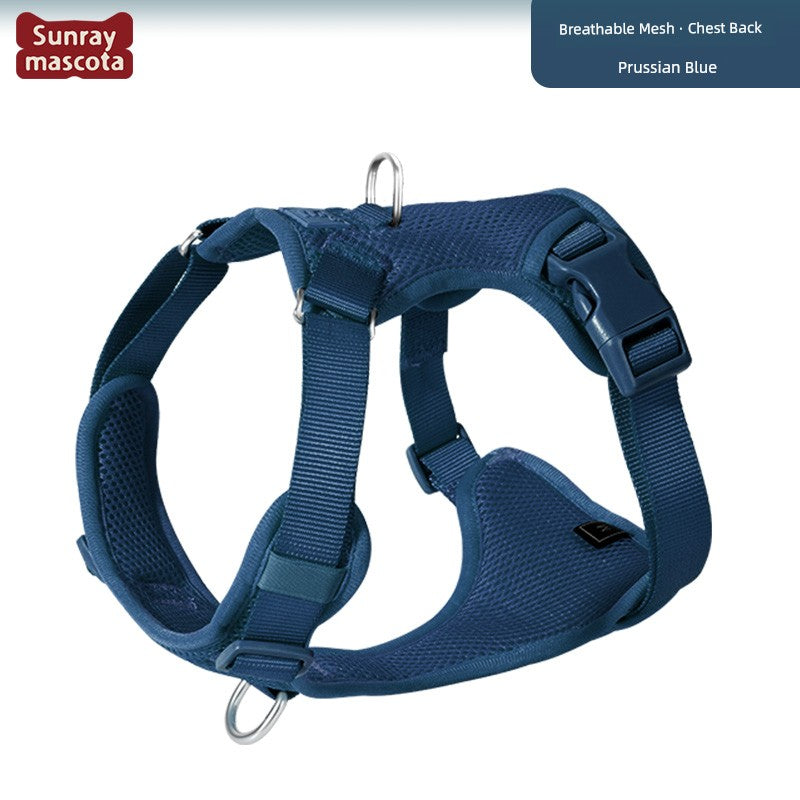 Sunraymascota Dog Breast Strap Pet Vest Vest Small and Medium-Sized Dogs Anti Breaking Loose Hand Holding Rope