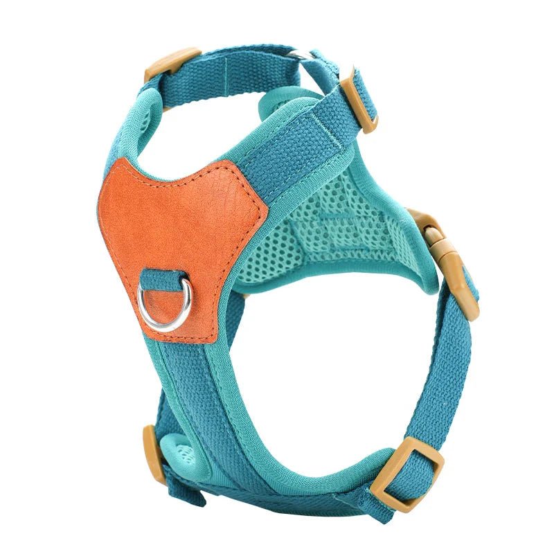 HP374 - Retro Pet Harness for dogs，Adjustable webbing and High - quality PU Leather，Breathable mesh lining. - One Stop Shop 4 Pets