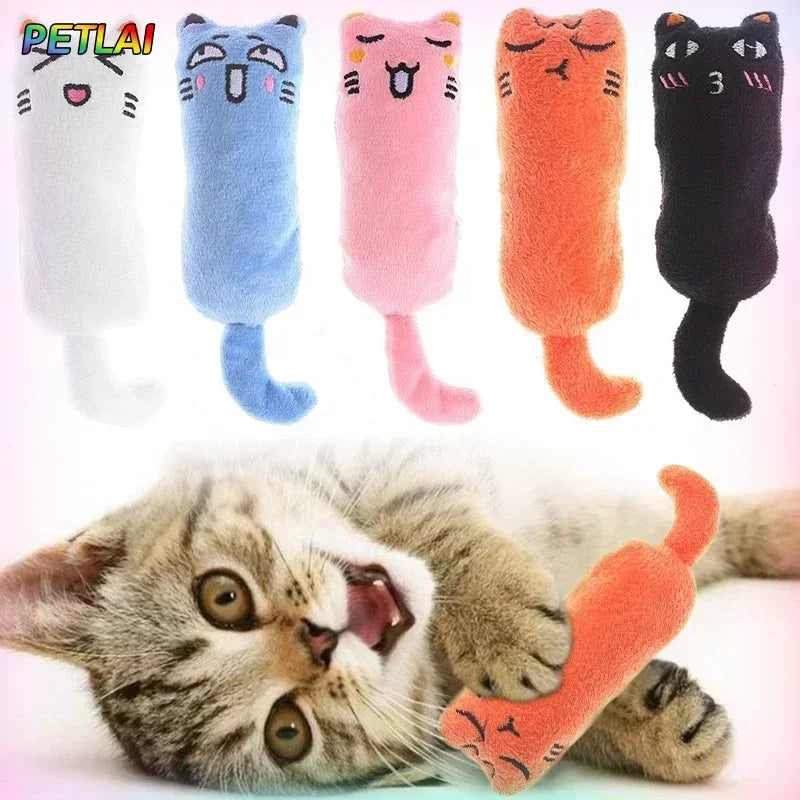 Cat Toy catnip sound paper Funny Emoji toy teeth grinding tease kitten Interactive Bite-resistant sound paper furry cat toy