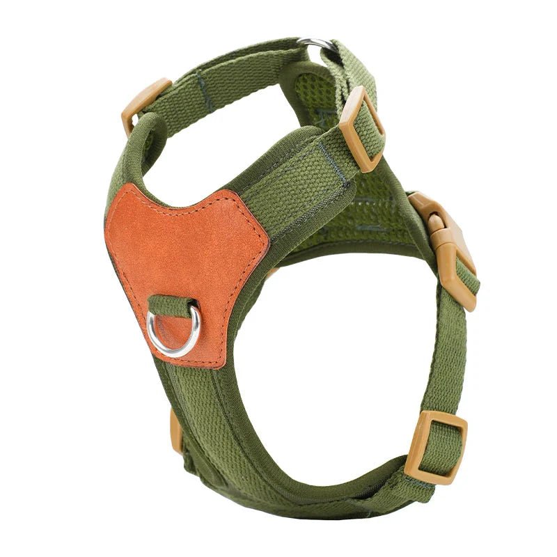 HP374 - Retro Pet Harness for dogs，Adjustable webbing and High - quality PU Leather，Breathable mesh lining. - One Stop Shop 4 Pets
