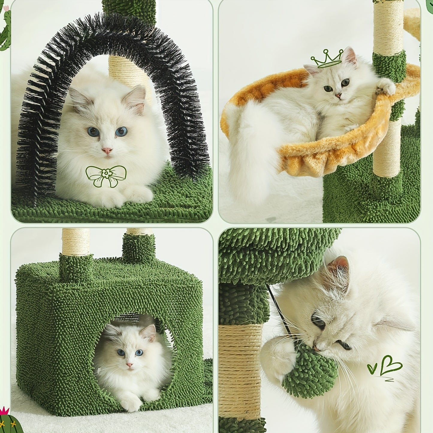 Cat Tree Tower Large Cats Condo Cozy Bed Scratching Posts Cat Toys for Cats Climbing Tall Pet Cat Products Accessories