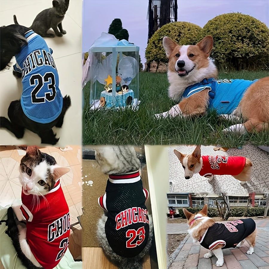 Set of 2 Dog Basketball Jerseys Boys Girls Pet Tank Tops Clothes Puppy Shirts Clothes Cute Clothes Summer Fashion Dog T-Shirts Women's Suitable for Large Dogs, Medium and Small Chihuahuas, Yorkshire Terriers
