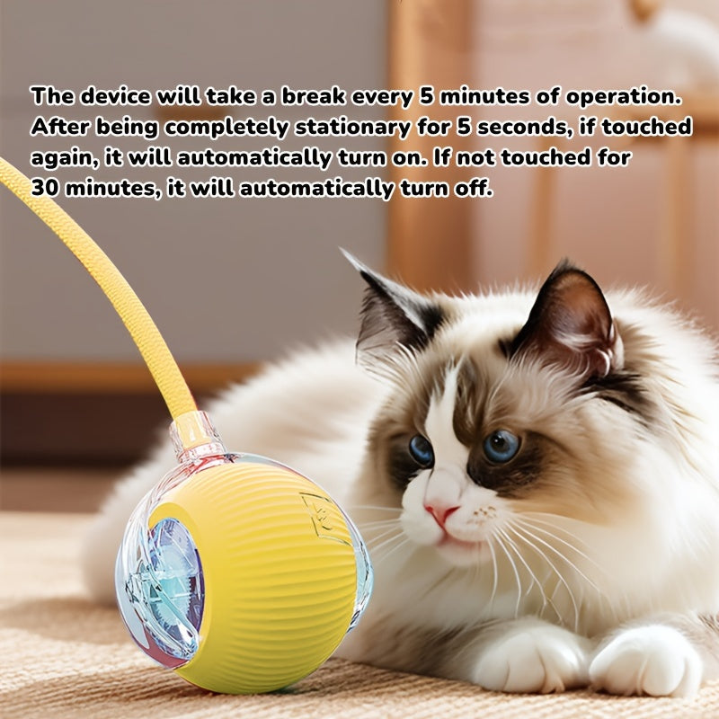 [Rechargeable Interactive Cat Toy Ball] USB Rechargeable Cat Toy Ball - Durable, Interactive Teaser for Cats & Dogs, Relieves Boredom with Smart Electric Play, Automatic Cat Toys