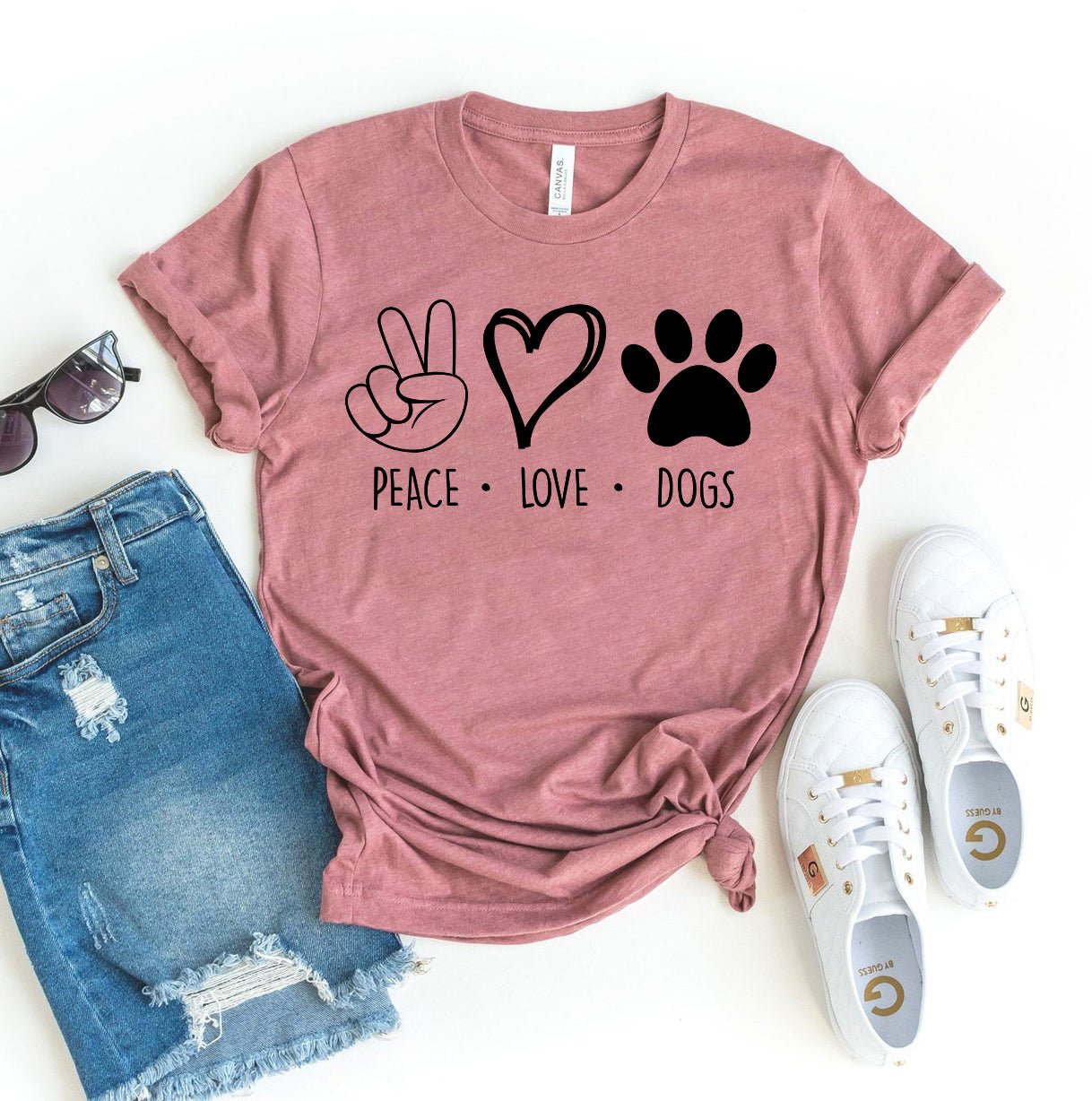 Peace Love Dogs T-shirt - One Stop Shop 4 Pets