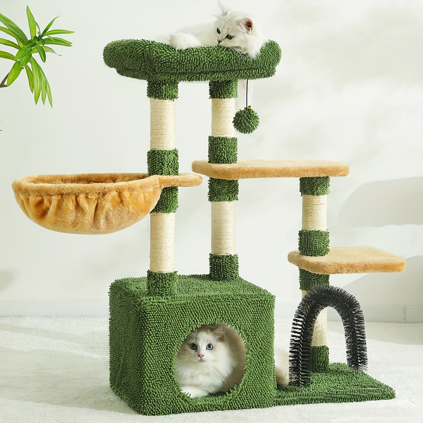 Cat Tree Tower Large Cats Condo Cozy Bed Scratching Posts Cat Toys for Cats Climbing Tall Pet Cat Products Accessories